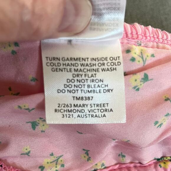 Tiger Mist Colorado Summer Pink Floral Print Ruched Ruffle Layered Mini Skirt XS - Picture 12 of 12